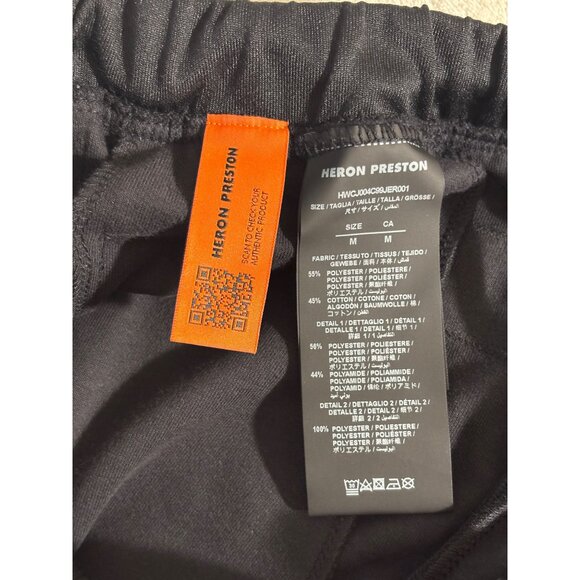 Heron Preston Black Jogger Pants With Orange Label - Picture 8 of 9
